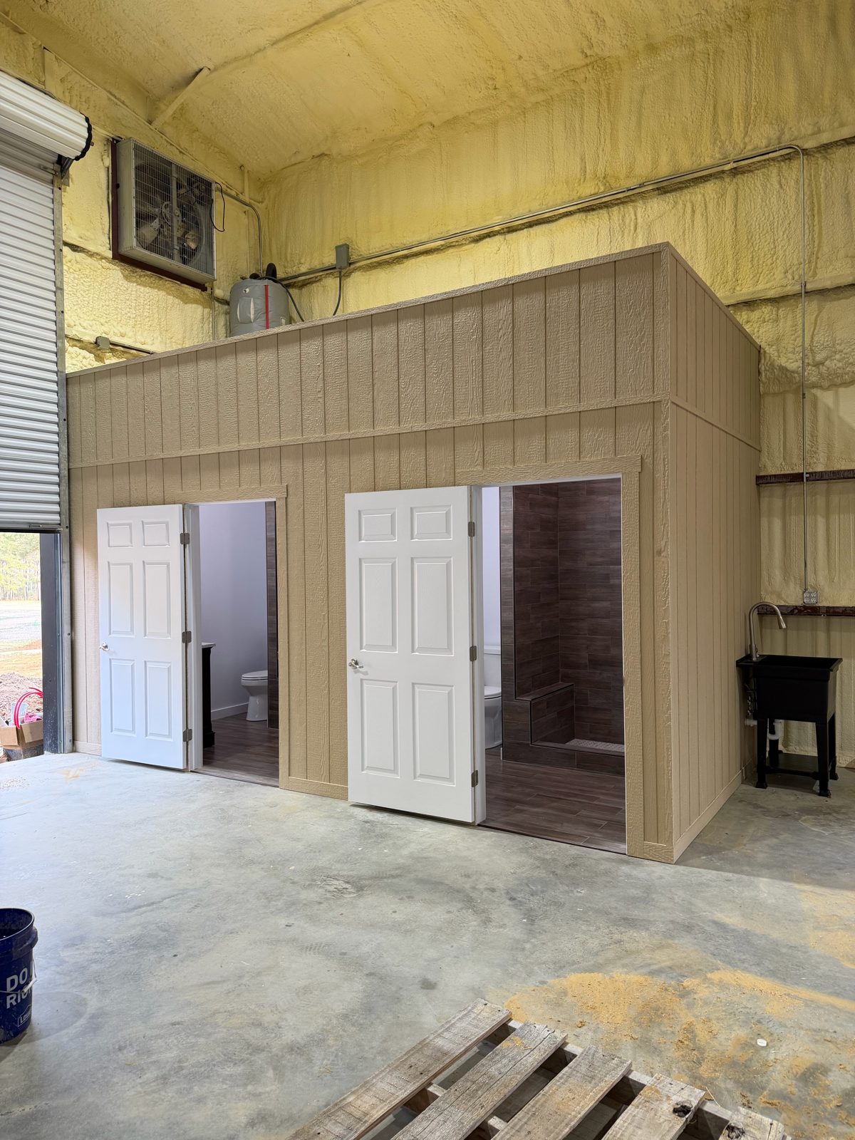 Shop restroom build-out